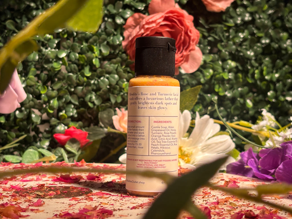 foaming facial wash-rose & turmeric