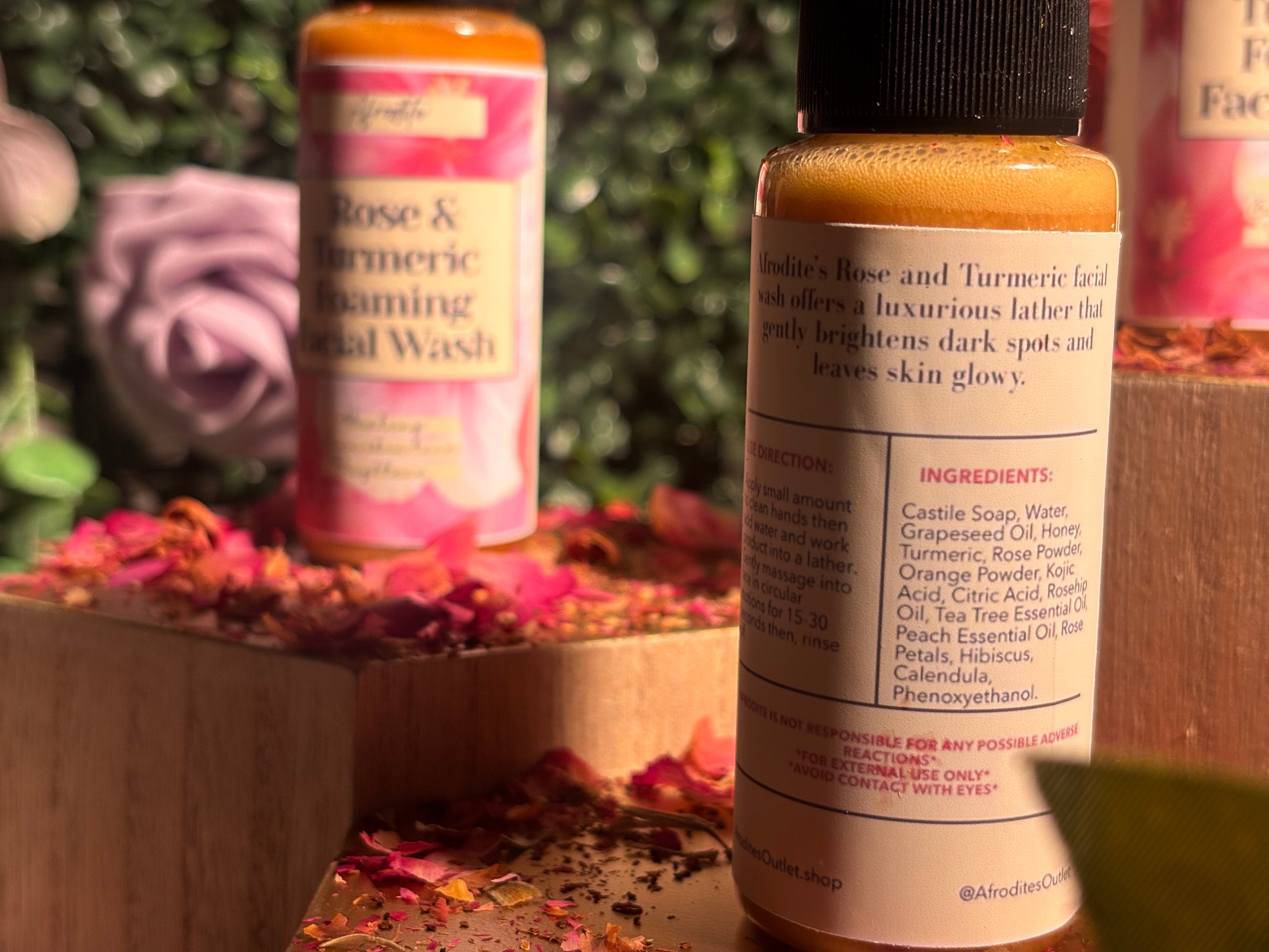 foaming facial wash-rose & turmeric