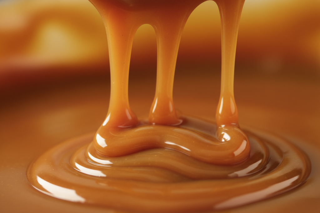 sweet caramel dripping